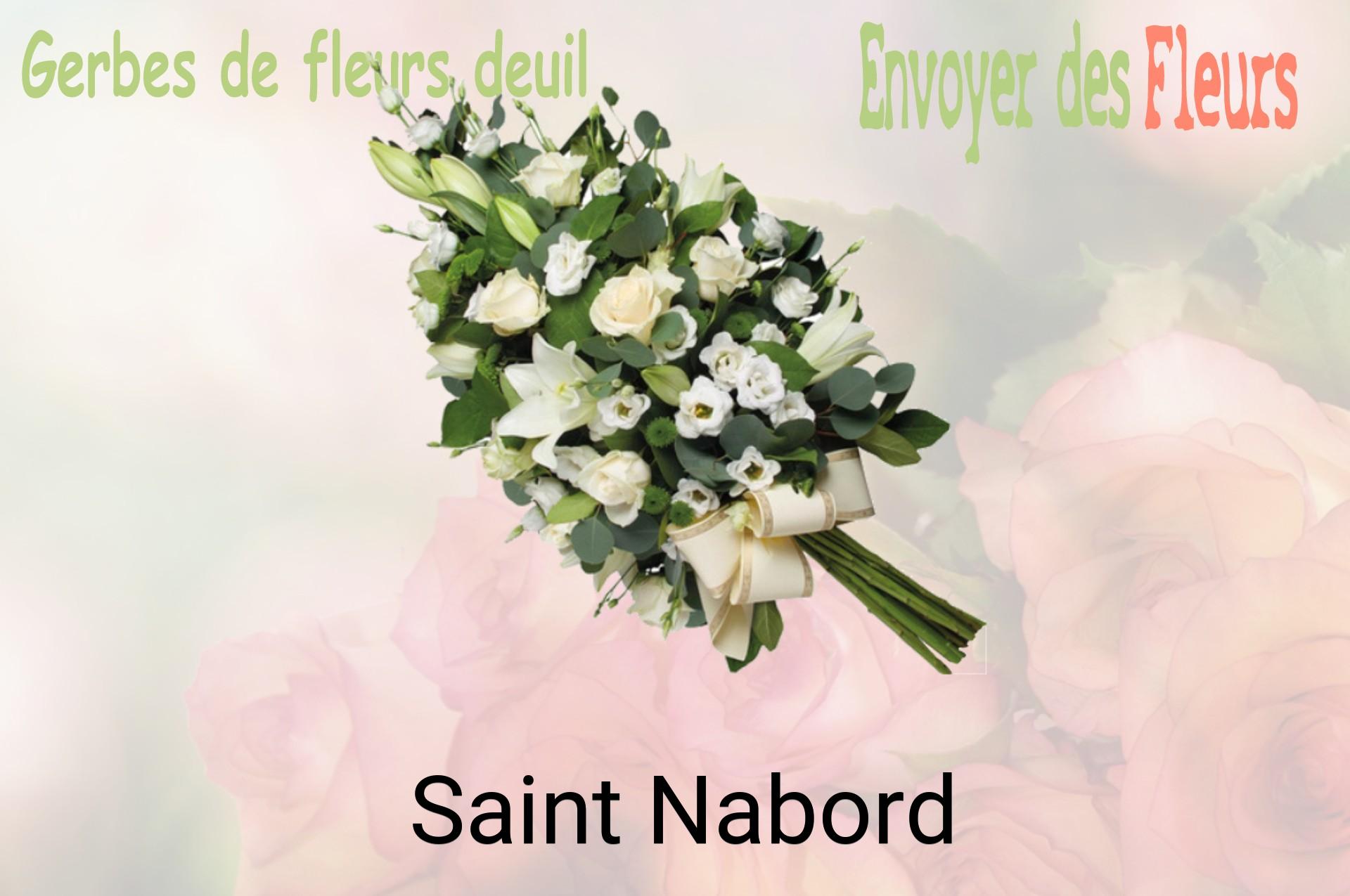 Gerbe de fleurs de deuil livrée à Saint-Nabord